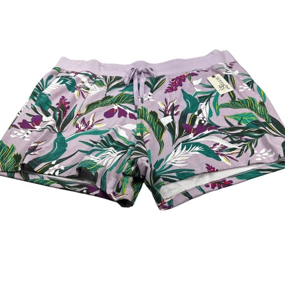 Terra And Sky Women's Sz 2X 20W-22W Knit Short Floral Elastic Waist 2 Pocket New - Picture 1 of 13